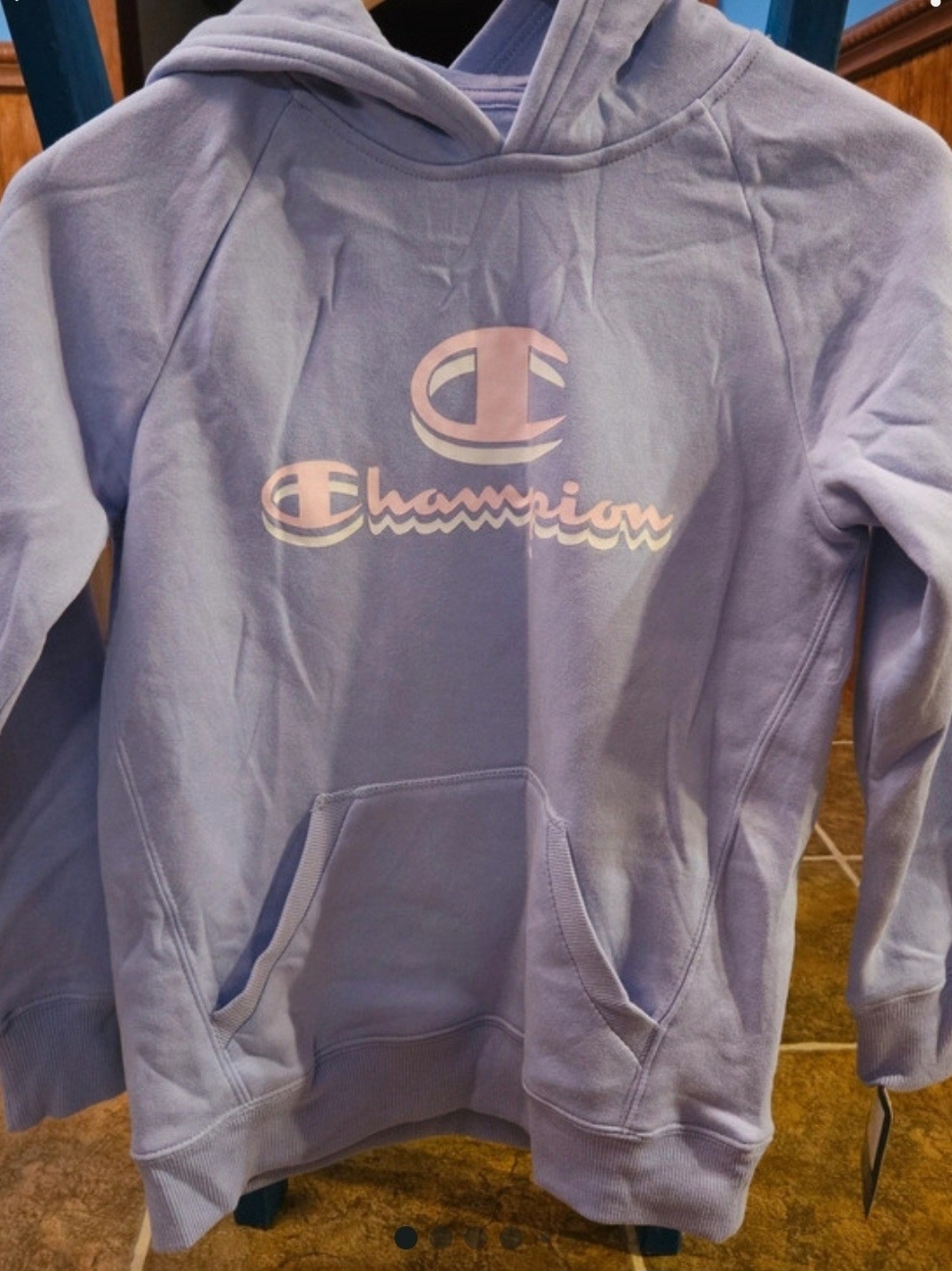 Champion Girls' Lavender Hoodie with Logo
